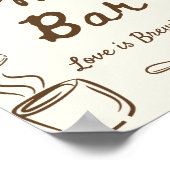 Bruiloft Coffee Bar waar Liefde Kookt Poster (Hoek)