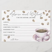 Bruiloft Coffee Bruidsborrel Advies en Wensen Briefpapier (Voorkant)