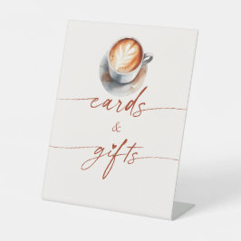 Bruiloft Coffee Cards & Cadeaus Reclamebord Met Voetstuk