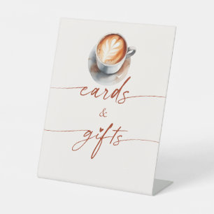 Bruiloft Coffee Cards & Cadeaus Reclamebord Met Voetstuk