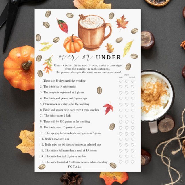 Bruiloft Coffee Pumpkin Over of onder spel (Creator heeft geüpload)