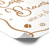 Bruiloft Coffee Shower Raad Hoeveel Koffiebonen Poster (Hoek)