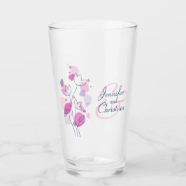 Bruiloft confetti bloemblaadjes aangepaste namen b glas