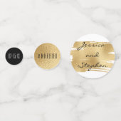 Bruiloft Confetti Elegant Goud en Zwart (Voorkanten)