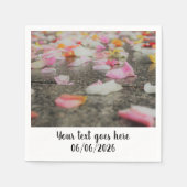 bruiloft confetti roos petale servet (Voorkant)