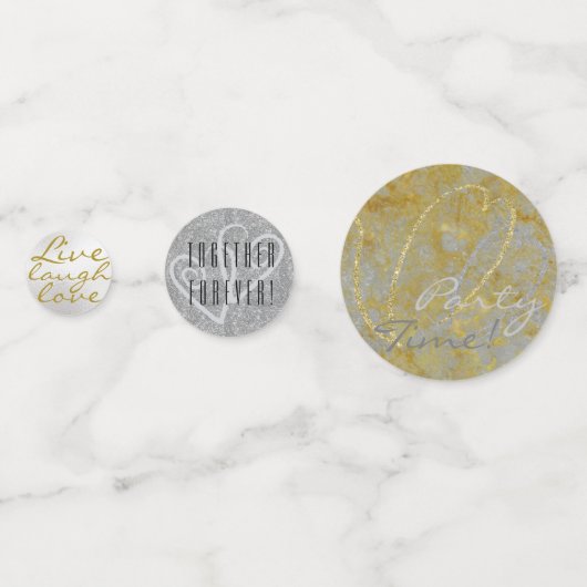 Bruiloft Confetti Silver Lining Confetti (Achterkanten)