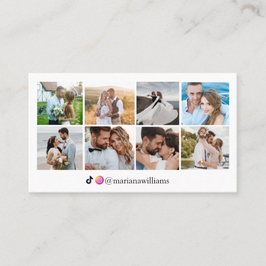 BRUILOFT CONTENT CREATOR 8 foto's collage Visitekaartje (Voorkant)