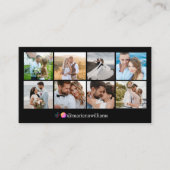 BRUILOFT CONTENT CREATOR 8 foto's collage zwart Visitekaartje (Voorkant)