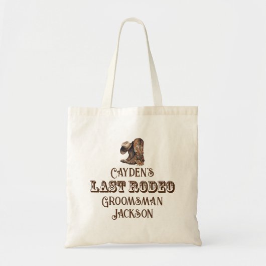 Bruiloft Cowboy Bruidsjonker Afscheid Van De Vrijg Tote Bag (Voorkant)