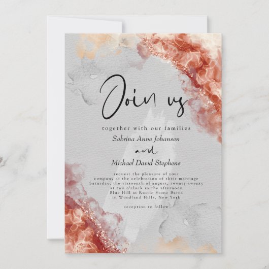 BRUILOFT | Creamy Dreamweaver Sedona Clay Alcohol  Kaart (Voorkant)