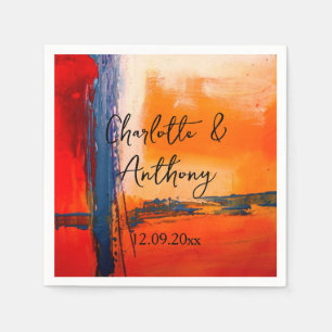 Bruiloft Creatief Abstract Kunstwerk Servet