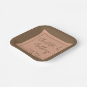 Bruiloft Creatieve Kalligrafie Namen Datum Papieren Bordje (Gebogen)