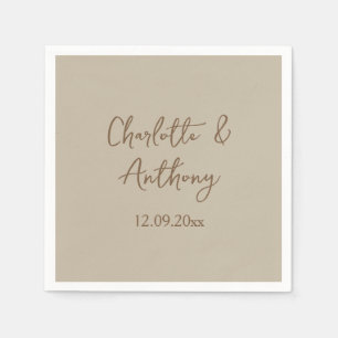 Bruiloft Creatieve Kalligrafie Namen Datum Servet