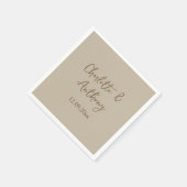 Bruiloft Creatieve Kalligrafie Namen Datum Servet (Hoek)