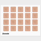 Bruiloft Creatieve Kalligrafie Namen Datum Vierkante Sticker (Vel)