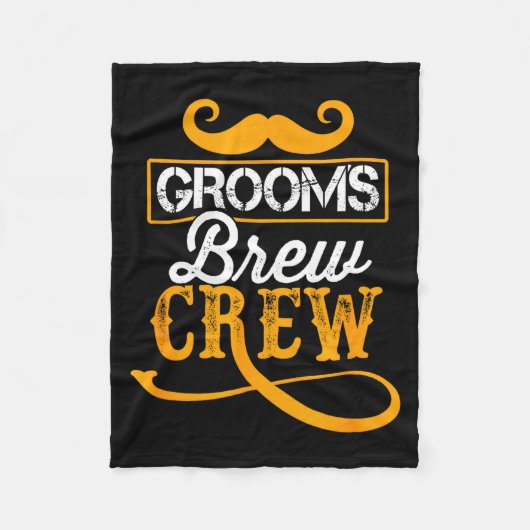 Bruiloft Crew Verzorgers Bruidegom Funny Fleece Deken (Voorkant)
