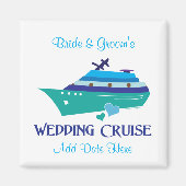 Bruiloft Cruise Favor Magneet (Voorkant)