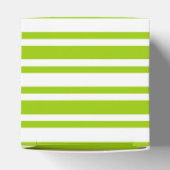 Bruiloft cupcake groen wit gestreept bedankdoosjes (Bovenkant)