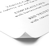 Bruiloft Cupcake Smaak Bord met Landelijke Calligr Poster (Hoek)