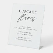 Bruiloft Cupcake Smaakcombinaties met Landelijke C Reclamebord Met Voetstuk (Voorkant)