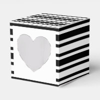 Bruiloft cupcake zwart wit gestreept