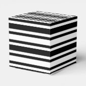 Bruiloft cupcake zwart wit gestreept bedankdoosjes (Achterkant)