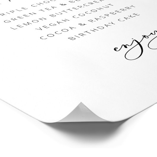 Bruiloft Cupcakes Poster Receptie Decor Sign (Hoek)