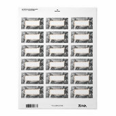 Bruiloft Cupids Zwart-wit  Etiket (Full Sheet)