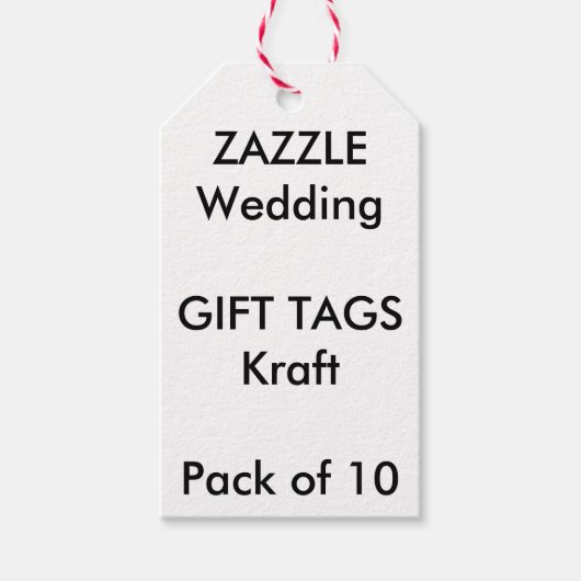 Bruiloft Custom Gift Labels KRAFT (10) Cadeaulabel (Voorkant)