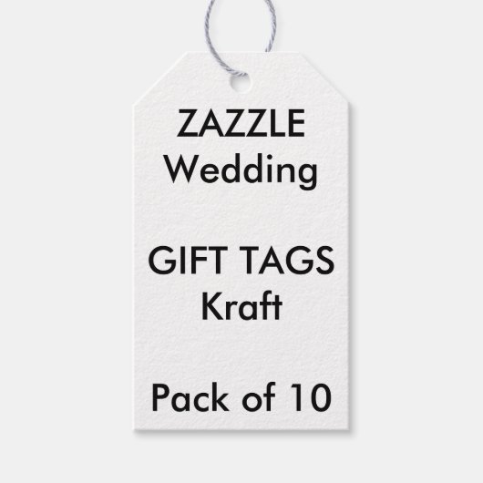 Bruiloft Custom Gift Labels KRAFT, GRIJS Touw Cadeaulabel (Voorkant)