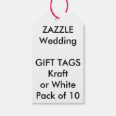 Bruiloft Custom Gift Labels WIT, ROOD Touw Cadeaulabel (Voorkant)