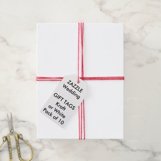 Bruiloft Custom Gift Labels WIT, ROOD Touw Cadeaulabel (Met Touw)