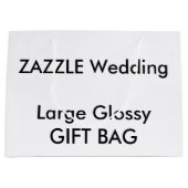 Bruiloft Custom Glanzende Gift Bag GROOT 12.5" x 9 Cadeauzakje (Voorkant)