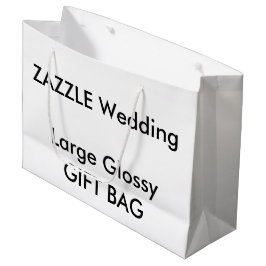 Bruiloft Custom Glanzende Gift Bag GROOT 12.5" x 9 Groot Cadeauzakje