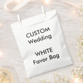 Bruiloft Custom Papier Favor Bag WIT Bedankzakje (Geknipt)