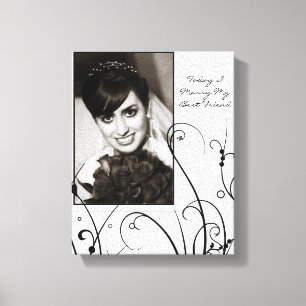 Bruiloft Custom Portret Canvas Afdruk