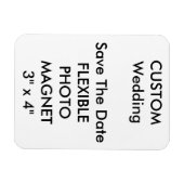 Bruiloft Custom Save De Datum Foto Koelkast Magnee Magneet (Horizontaal)