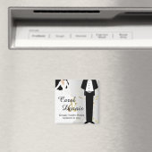 Bruiloft dag aandenken voor bruid & bruidegom magneet (Insitu (Vaatwasser))