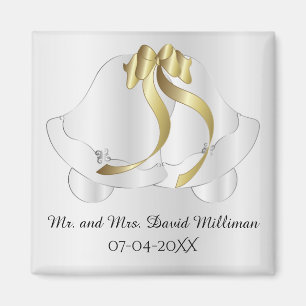 Bruiloft Dag Bruid / bruidegom Keepsake Magnet