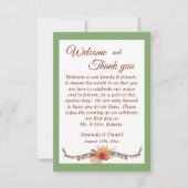 Bruiloft dag dank u kaarten (Voorkant)