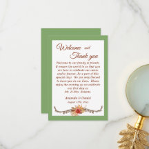 Bruiloft dag dank u kaarten