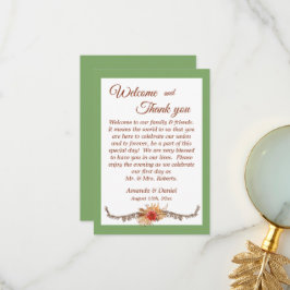 Bruiloft dag dank u kaarten