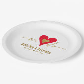 Bruiloft Dag Elegant Eenvoudig Hart We Doen Goud S Papieren Bordje (Gekanteld)