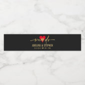 Bruiloft Dag Elegant Eenvoudig Hart We Doen Goud S Waterfles Etiket (Enkel label)