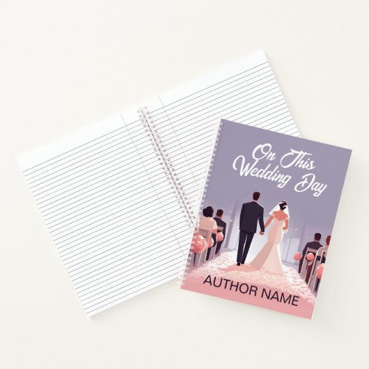 Bruiloft Dag Fictie Boek Hoesje Notitieboek (Binnen)