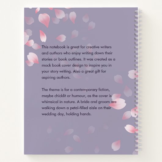 Bruiloft Dag Fictie Boek Hoesje Notitieboek (Achterkant)