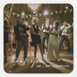 Bruiloft dag foto dank u gunst Stickers