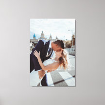 Bruiloft Dag Gepersonaliseerde foto Canvas Print