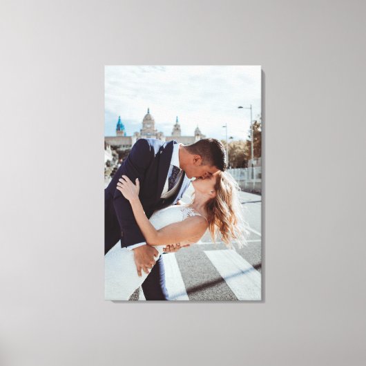 Bruiloft Dag Gepersonaliseerde foto Canvas Print (Voorkant)