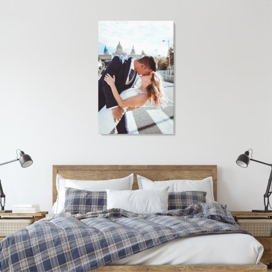 Bruiloft Dag Gepersonaliseerde foto Canvas Print (Insitu (Slaapkamer))
